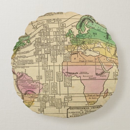 等温の図表、生産 ラウンドクッション (正面)