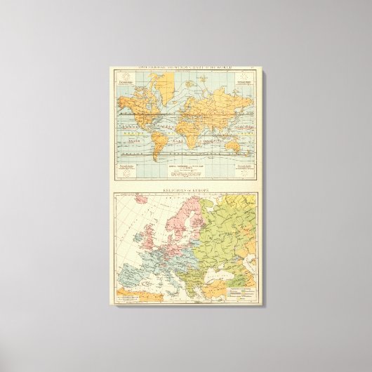 等温風宗教ヨーロッパ キャンバスプリント (正面)