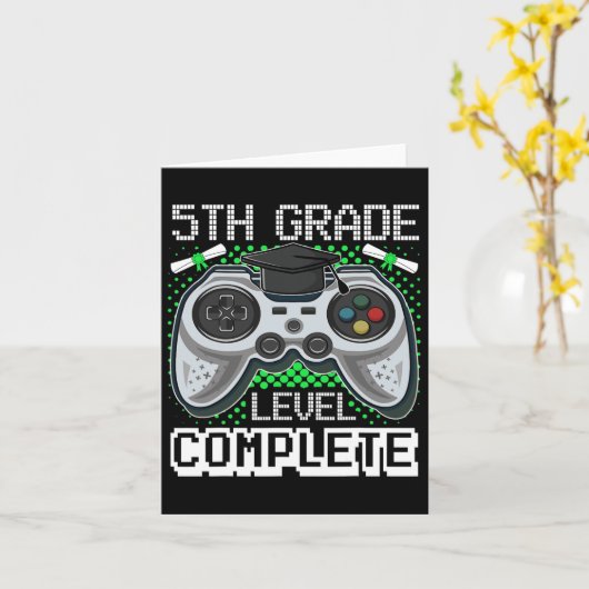 等級レベル完了ゲーマー5等級の卒業Gi カード (黄色い花)