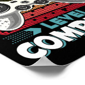 等級レベル完了ゲーマー8等級の卒業Gi ポスター (角)