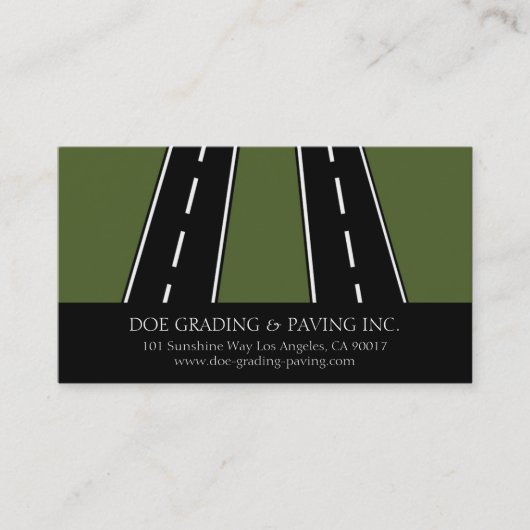 等級分けContractor大将のアスファルト舗道の舗装 名刺 (正面)