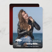 等級 – 等級 – 感動的引用文 – 黒 案内状 (正面/裏面)