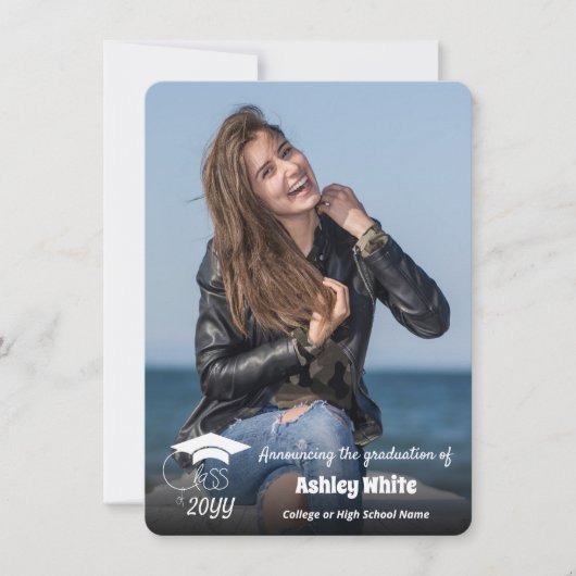 等級 – 等級 – 感動的引用文 – 黒 案内状 (正面)