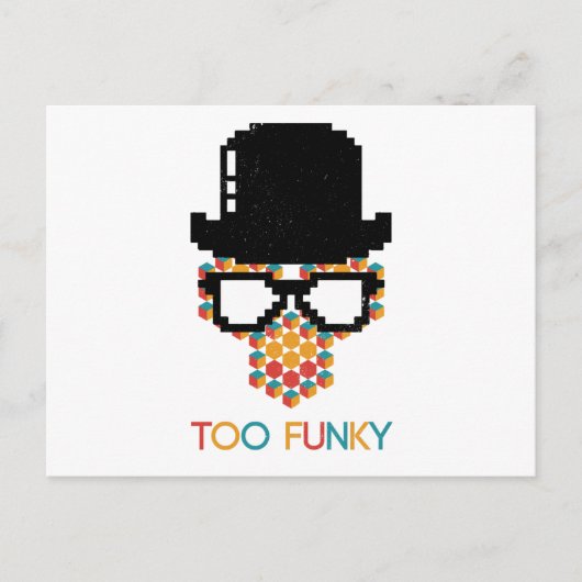 等角ファンキーモンキーの立方体パターン ポストカード (正面)