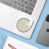 等高線ステッカーを解く シール (ノートパソコンとiPhone)