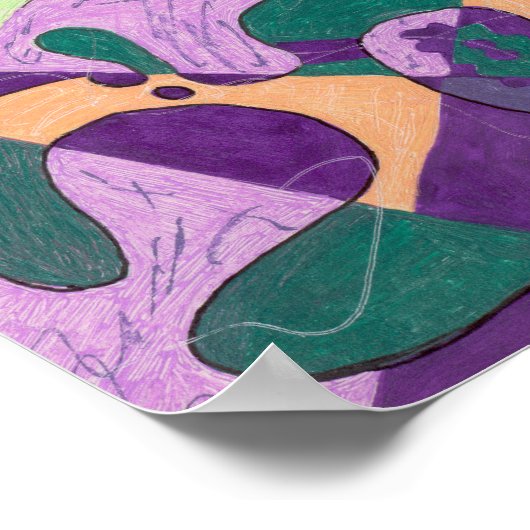 等高線， 19x13 ポスター (角)