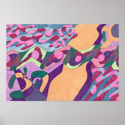 等高線， 19x13 ポスター (正面)