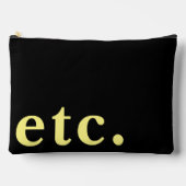 等黒エレガントと黄色のはっきりしたタイポグラフィ アクセサリーポーチ (正面)