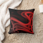 筋が多い赤の抽象芸術 クッション (ブランケット)