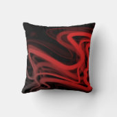 筋が多い赤の抽象芸術 クッション (裏面)