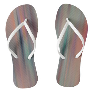 筋カラフル線 ビーチサンダル