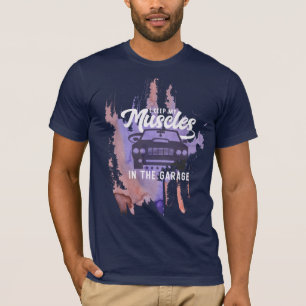 筋クールグランジシャツ車グラフィックデザイン Tシャツ