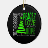 筋ジストロフィーのクリスマス1オーナメント セラミックオーナメント (左)