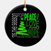 筋ジストロフィーのクリスマス1オーナメント セラミックオーナメント (裏面)