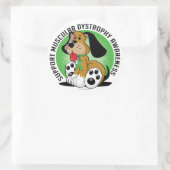 筋ジストロフィー犬 ラウンドシール (バッグ)