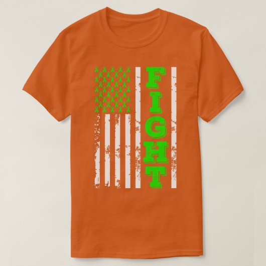 筋ジストロフィー認識度戦アメリカ国旗4 Tシャツ (デザイン正面)