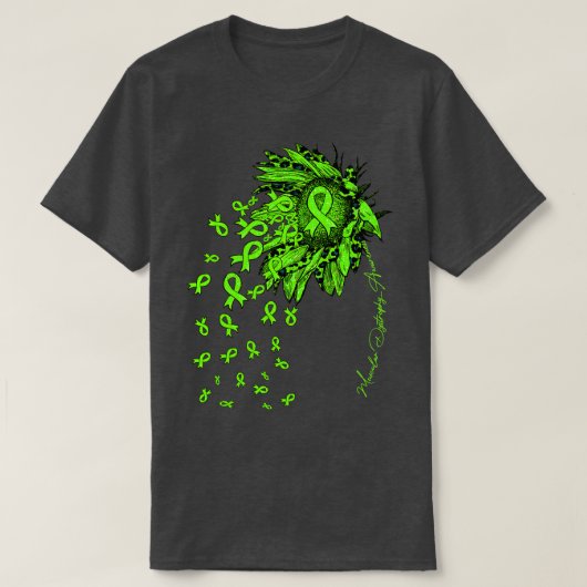 筋ジストロフィー認識度認識度ヒマワリr tシャツ (デザイン正面)