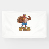 筋ターキージムチャンピオン感謝祭おもしろいクラス 横断幕 (横)