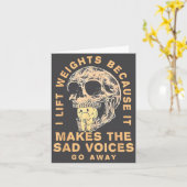 筋トレするのは悲しい声が聞こえなくなるからだ カード (黄色い花)