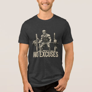 筋トレの名言 スケルトン ウェイトトレーニング ジム フィットネス トライブレンドTシャツ