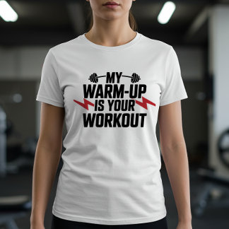 筋トレジョーク ウェイトリフティング サルカスティック Tシャツ
