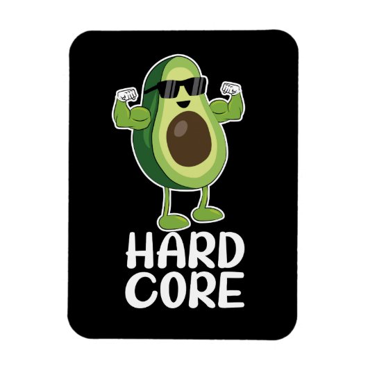 筋ハードコアアボカドおもしろい マグネット (縦)