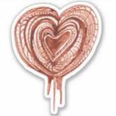 筋ポンプ(ハート)スケッチ シール (正面)