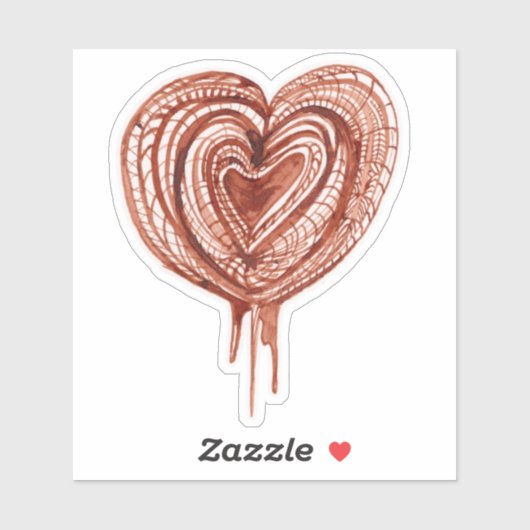 筋ポンプ(ハート)スケッチ シール (シート)