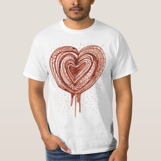 筋ポンプ(ハート)スケッチ Tシャツ (正面)