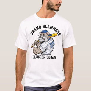 筋力のあるブルドッグ野球チーム・スピリット Tシャツ