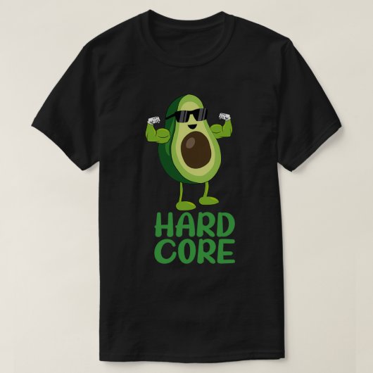 筋懸命コアアボカドおもしろい2 Tシャツ (デザイン正面)