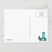 筋無力症ホープ蝶リボン葉書 ポストカード (裏面)