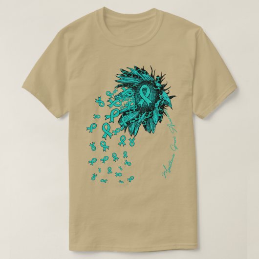 筋無力症認識度認識度サンフラワーリ Tシャツ (デザイン正面)