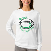 筋緊張性ジストロフィーに認識度リボンで取り組む Tシャツ (正面)