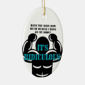 筋肉が強くてバカバカしいおもしろい セラミックオーナメント (右)