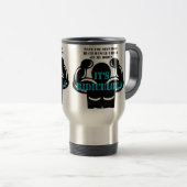 筋肉が強くてバカバカしいおもしろい トラベルマグ (正面右)