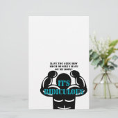 筋肉が強くてバカバカしいおもしろい 便箋 (スタンド正面)