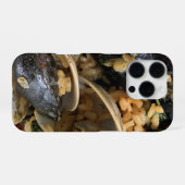 筋肉とアサリ魚介類の電話ケース iPhoneケース (裏面横)