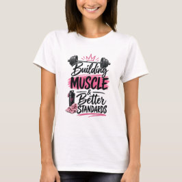 筋肉と価値観を上げる 女性用シャツ Tシャツ