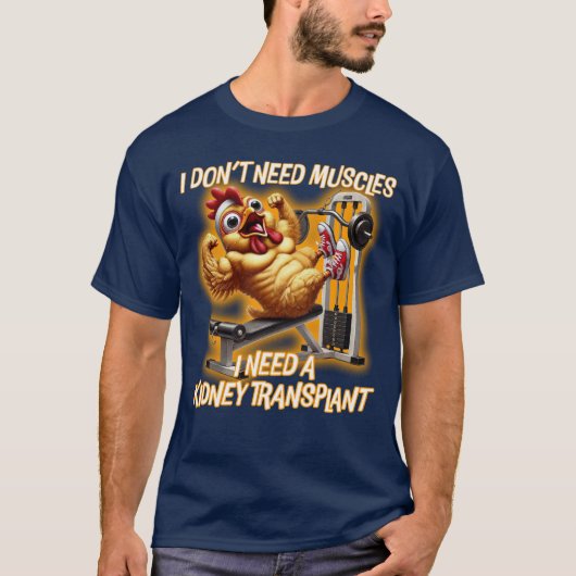 筋肉と腎臓どっち? Tシャツ (正面)