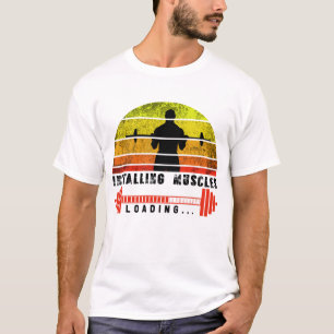 筋肉のインストールお待ちください Tシャツ
