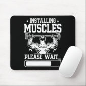 筋肉のインストールお待ちシャツジおもしろいムバー マウスパッド (マウス)