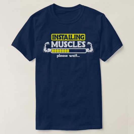 筋肉のインストールBodybuilderジムフィットネス3 Tシャツ (デザイン正面)