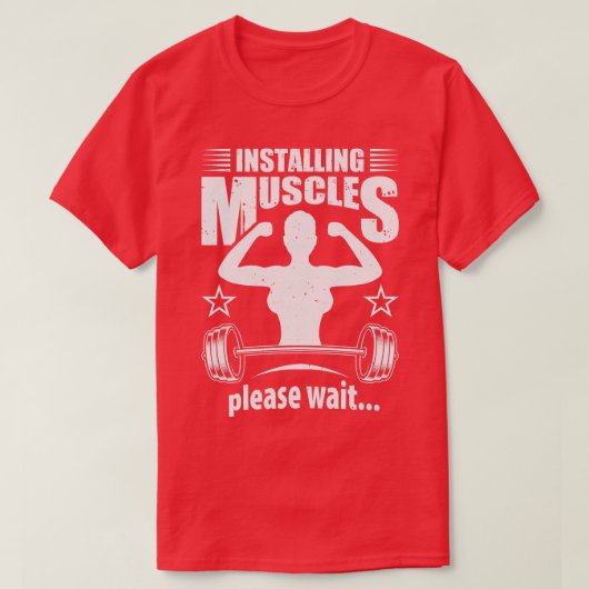 筋肉のインストールBodybuilder Gymフィットネス12 Tシャツ (デザイン正面)