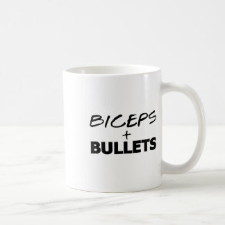 筋肉のビッグベイビー 二の腕と銃弾 ワークアウト フィットネス ボディビル ギー コーヒーマグカップ