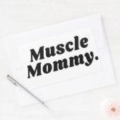 筋肉のママのシール 長方形シール (封筒)