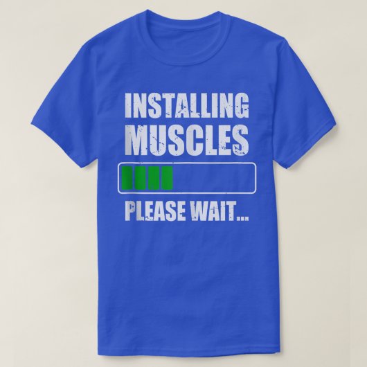 筋肉の取り付けボディビル重量挙げジム Tシャツ (デザイン正面)