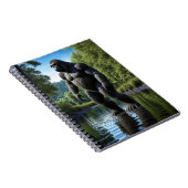 筋肉の片足の水中への反射 ノートブック (右側)