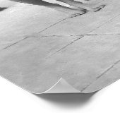 筋肉の男性の曲げおもしろい、白黒ヴィンテージ ポスター (角)