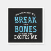 筋肉の骨外科医の整形外科ギフトスティックとスト スタンダードカクテルナプキン (正面)